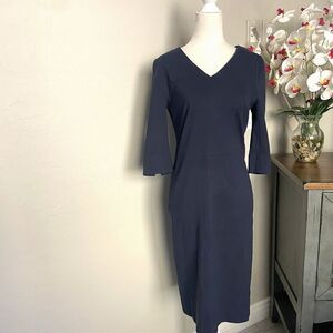 MM LAFLEUR The Mona Sheath Dress Navy Blue Size 6